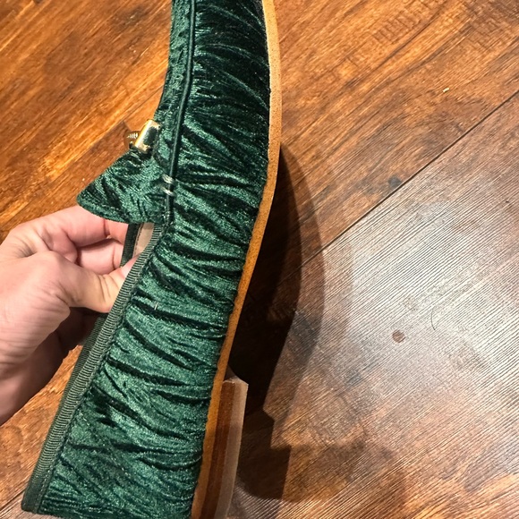 Sam Edelman Green Velvet Loafers - Picture 5 of 7